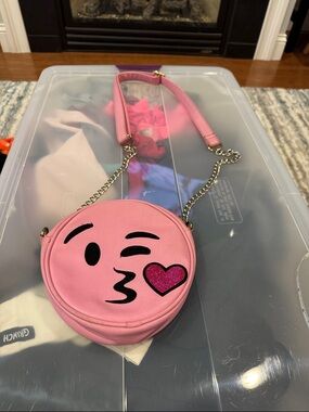 Olivia Miller Pink Kiss Emoji Crossbody Bag